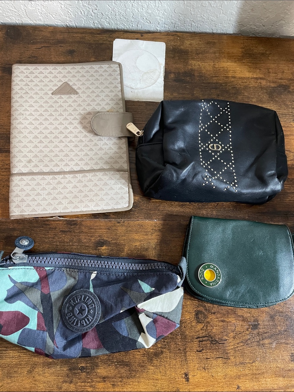 Dior Black Stud-Accented Cosmetic Pouch
